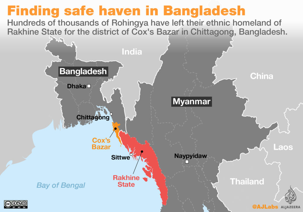 Image result for rohingya crisis map