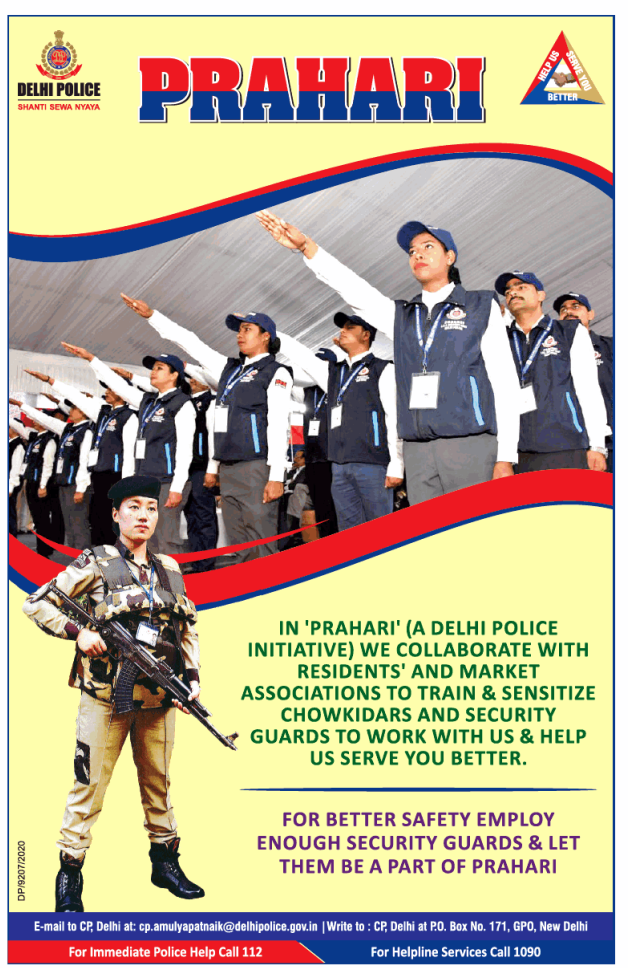 DELHI police CHOWKIDARS AND SECURITY prahari Legacy IAS academy BEst IAS Academy in Bangalore