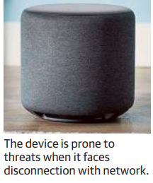 Machine generated alternative text:
The device is prone to 
threats when it faces 
disconnection with network. 