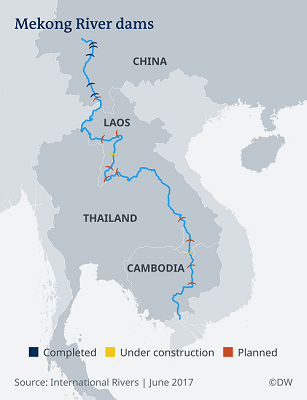 Mekong River Damn in China Thailand Cambodia