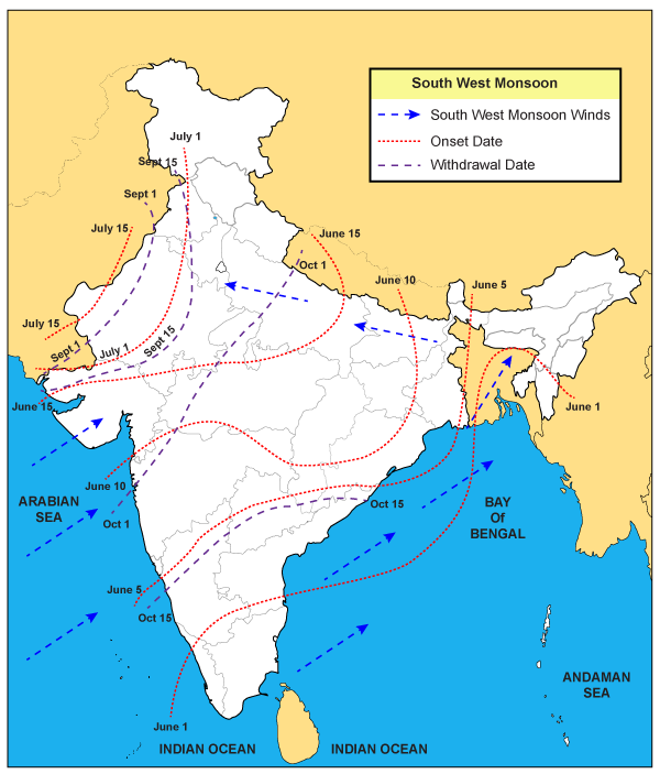 14 excess rain in India so far this monsoon Legacy IAS Academy