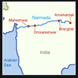 Maheshwar 
Araban 
Sea 
Narmada Amarkantak 
Omkareshwar aherghat 
India 