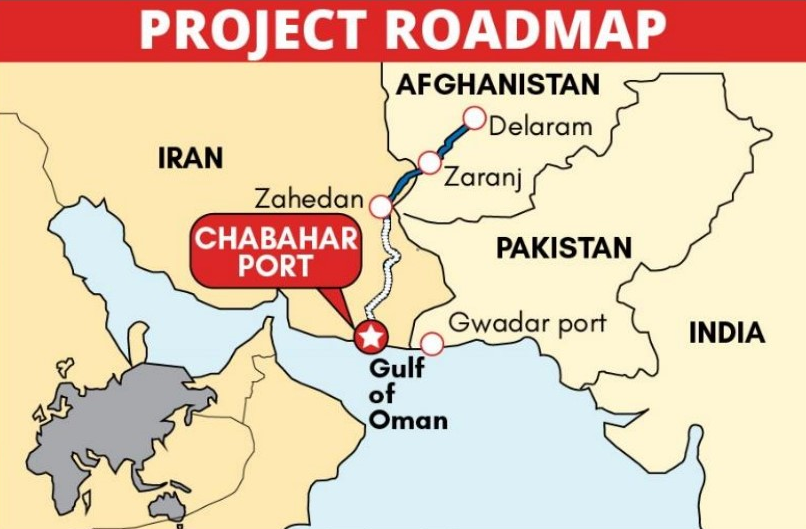 PROJECT ROADMAP 
AFGHANISTAN 
IRAN 
Zahedan 
CHABAHAR 
PORT 
Delaram 
Zaranj 
PAKISTAN 
Gwadar port 
Gulf 
of 
Oman 
INDIA 