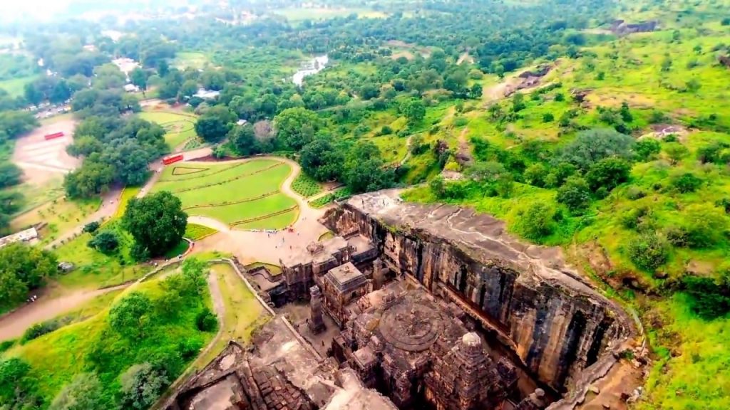 Ellora Caves Drone View in 4k , Maharashtra, India - YouTube