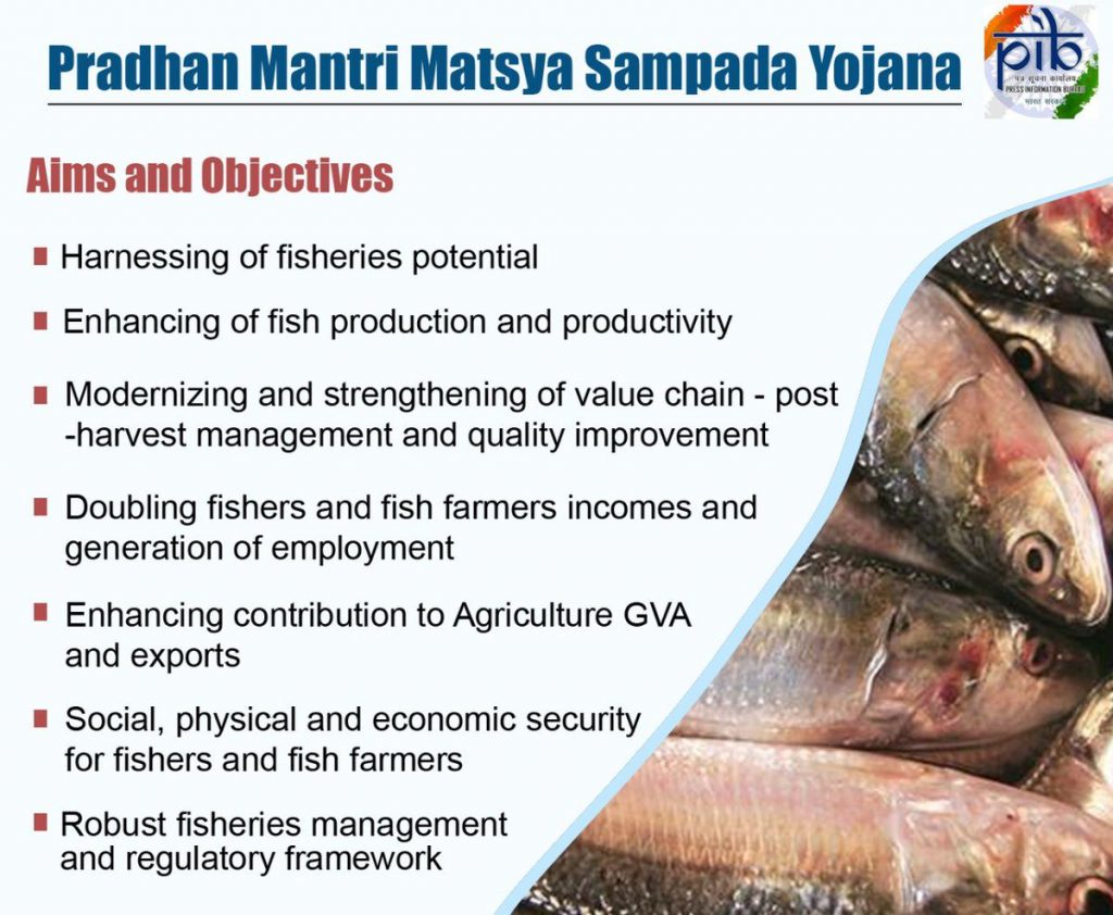 PIB India on Twitter: "#Cabinet approves Pradhan Mantri Matsya Sampada  Yojana (PMMSY) to bring about Blue Revolution through sustainable and  responsible development of fisheries sector in India Scheme envisages an  investment of