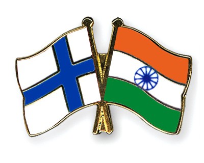 Pins Finland-India | Friendship Pins Finland-XXX | Flags F | Crossed Flag  Pins Shop