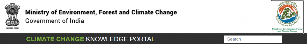 Ministry of Environment, Forest and Climate Change 
Government of India 
CLIMATE CHANGE KNOWLEDGE PORTAL 
Search 