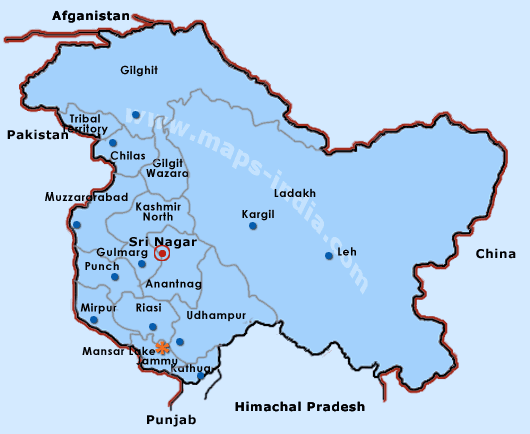 Afganistan 
Gilghlt 
Tribal 
Pakista 
Muzzar 
hilas 
Wazar 
a bad 
Kashmir 
North 
Sr ga 
arg 
PunCh 
nantna 
Riasi 
Ladakh 
Kargil 
China 
Mans 
Udhampur 
Himachal Pradesh 
Punjab 