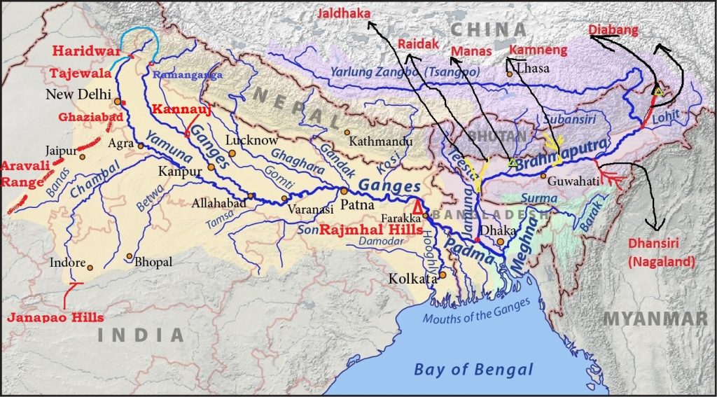 o) 
Iłsoo 
000 
OdQk 60 
Ghaghara 
Gomti 
09es 
Yamuna 
dma 