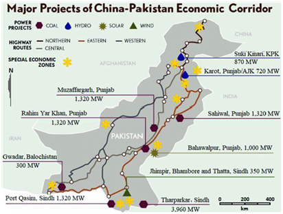 Major Proiects of China-Pakistan Economic Corridor 
souv WINO 
'WESTON 
KPK 
AJK 
Khan. 
SOdh NW 
Sixth 3 MW 