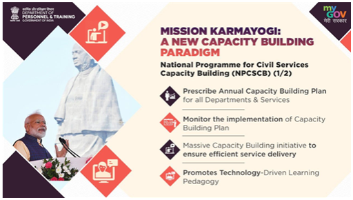 MISSION KARMAYOGI: 
A NEW CAPACrry BUILDING 
PARADIGM 
Civil Services 
capacity Building (NpcscB) (1/2) 
A.' Building man 
all Sewices 
ttw 
Plan 
Building to 
soviee 