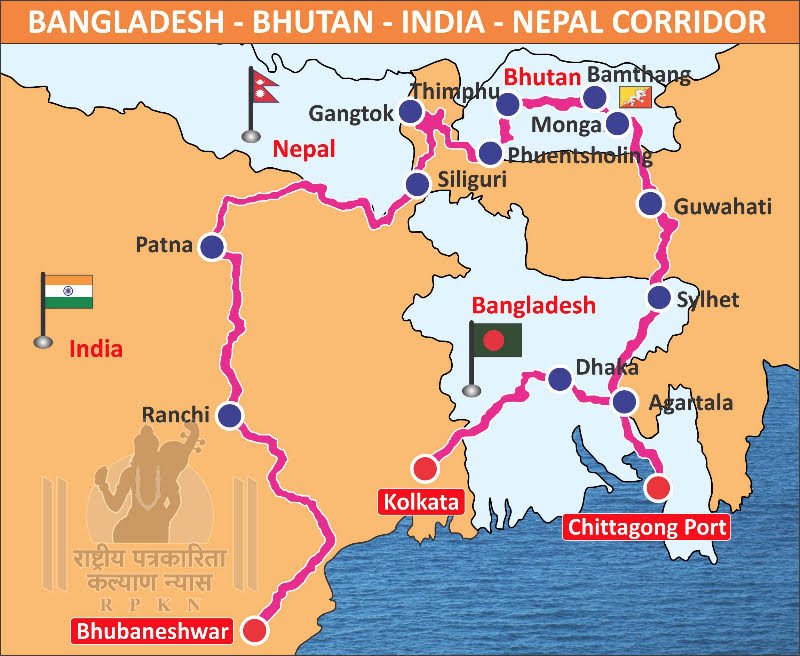 RPKN India on Twitter: "Under #RoutesofProsperity we shall shed light how  India has taken a major step in developing the #BBINCorridor The BBIN Zone,  which comprises of Bhutan, Bangladesh, India and Nepal,