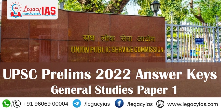 UPSC Prelims Answer Keys 2022