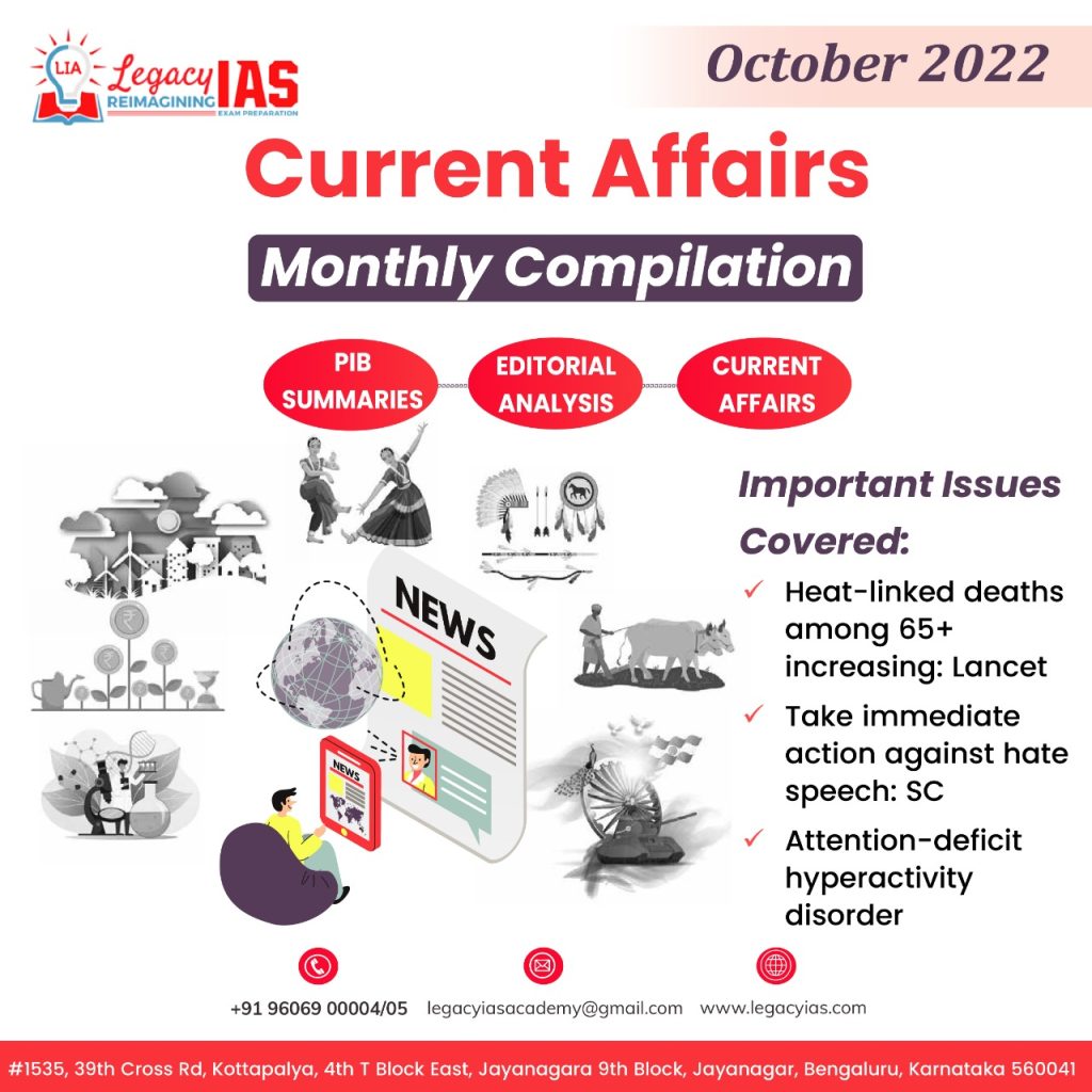 October 2022 Current Affairs Monthly Compilation Legacy IAS