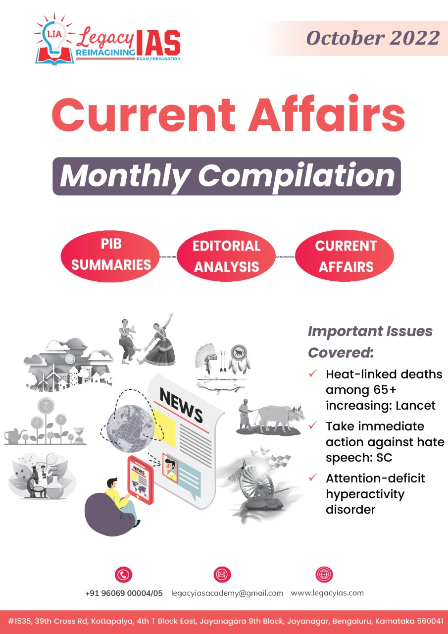 October 2022 Current Affairs Monthly Compilation Legacy IAS Academy